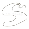 Long-Lasting Plated Brass Round Snake Chain Necklaces for Women NJEW-G105-03P-1