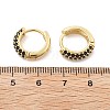 Brass Micro Pave Cubic Zirconia Huggie Hoop Earrings EJEW-R144-004A-NF-4