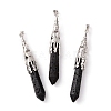 Natural Lava Rock Big Pointed Pendants G-G797-05P-12-1
