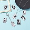 22Pcs 22 Style Tarot Theme Printed Acrylic Pendants MACR-SZ0001-81-3