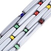 Handmade Millefiori Glass Lampwork Strip Beads Strands LA-N047-01I-1