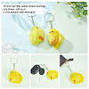 Cute Water Mink Mini Fur Chicken Pendant Bag Keychain KEYC-WH0018-77-4