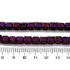 Electroplated Natural Lava Rock Beads Strands G-A256-D01-01I-4