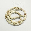Frosted Round Natural Magnesite Beads Strands X-G-I168-07-6mm-2