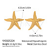 Stainless Steel Textured Starfish Stud Earrings FU0930-2-2