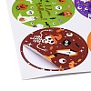 12Pcs Halloween Theme Round Dot Paper Picture Stickers for DIY Scrapbooking STIC-E003-02-3
