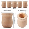 Unfinished Blank Wooden Vase WOOD-GF0001-04-3