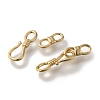 Brass S-Hook Clasps KK-H502-09G-2