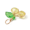 Cherry Glass Pendants PALLOY-JF03470-02-4