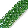 Transparent Electroplate Glass Beads Strands LS-EGLA-N013-T6mm-B14-1