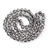Electroplate Transparent Glass Beads Strands EGLA-N002-34C-C12-2
