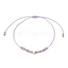Natural Round Amethyst Beads Braided Bead Bracelets for Women BJEW-JB11655-04-2