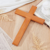Cross Wood Wall Decorations AJEW-WH0596-673-4