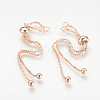 Brass Box Chain Slider Bracelet Making KK-Q675-05-1