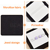 Square Velvet with Fibre Cloth Loose Diamond Jewelry Display Case ODIS-WH0038-23B-4