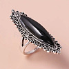 Horse Eye Alloy with Resin Finger Rings FS-WG13A66-06-1
