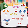 4Pcs 4 Styles PET Hollow Out Drawing Painting Stencils DIY-WH0394-0137-7
