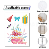 8 Sheets 8 Styles Birthday Cake PVC Waterproof Wall Stickers DIY-WH0345-082-4