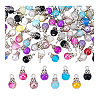 120Pcs Glass Pendants PALLOY-PHE00012-6