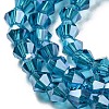 Transparent Electroplate Glass Beads Strands GLAA-F029-4mm-C01-3