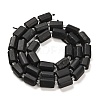 Frosted Natural Black Tourmaline Beads Strands G-G068-A26-01-3