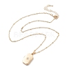 Clear Cubic Zirconia Locket Necklaces NJEW-A036-01B-2