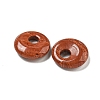 Natural Red Jasper Donut/Pi Disc Charms G-G142-02K-2