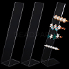 4Pcs Clear Acrylic Slant Back Hairpin Display Stands ODIS-SP0001-05-6