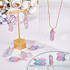 16Pcs Electroplated Raw Rough Natural Quartz Crystal Pendants PALLOY-AB00115-6