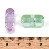 UV Plating Transparent Acrylic European Beads OACR-M027-02I-4