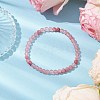 4.5mm Dyed Natural Green Jade Round Beaded Stretch Bracelets for Women BJEW-JB10844-01-2