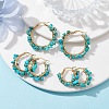 3 Pairs 3 Size Natural Dyed Howlite Chips Hoop Earrings EJEW-JE05710-04-2