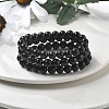Natural Obsidian Stretch Beaded Bracelets G-A185-01A-2