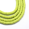 Flat Round Eco-Friendly Handmade Polymer Clay Beads CLAY-R067-8.0mm-10-1
