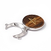 Natural Tiger Eye Connector Charms G-G983-02P-04-4