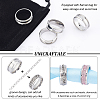 Unicraftale 12Pcs Stainless Steel Grooved Finger Ring Settings STAS-UN0038-94B-5