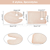 CHGCRAFT 4Pcs 2 Styles Wooden Color Palette WOOD-CA0001-21-2