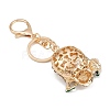 Skull with Rose Alloy Rhinestone Pendant Decoration Keychains KEYC-B019-02-3