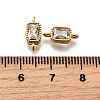 Real 18K Gold Plated Brass Micro Pave Cubic Zirconia Links Connectors ZIRC-L100-009G-07-3