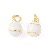 Brass Enamel Pendants KK-P294-38G-03-1