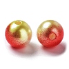 Rainbow ABS Plastic Imitation Pearl Beads OACR-Q174-8mm-15-2