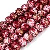 Opaque Baking Paint Glass Beads Strands GLAA-Q110-03A-16-1