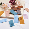 Biyun 60Pcs 10 Colors Microfiber Leather Labels DIY-BY0001-12-5