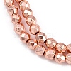 Baking Paint Electroplated Synthetic Non-magnetic Hematite Beads Strands G-H072-A01-01H-3