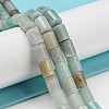Natural Flower Amazonite Beads Strands G-Q1008-A10-4