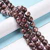 Natural Lepidolite/Purple Mica Stone Beads Strands G-G925-02A-2