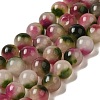 Natural Dyed White Jade Beads Strands G-M402-C04-25-1