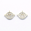 Long-Lasting Plated Brass Cubic Zirconia Charms KK-K204-012G-NF-3
