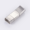 304 Stainless Steel Magnetic Clasps with Glue-in Ends STAS-G163-70P-3