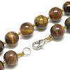 Natural Tiger Eye Beaded Necklaces NJEW-S404-12-2